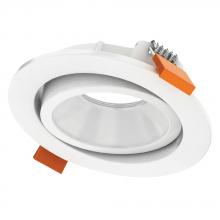  64733 - LED Lumeina Downlight Trim 4IN White Baffle/Gimbal  Round STANDARD